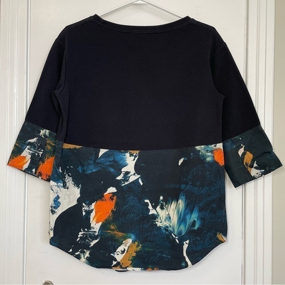 COS Navy Watercolor Pullover Top size XS - Picture 4 of 6